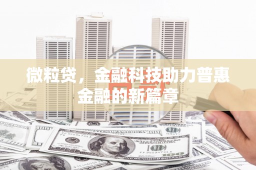 沈河微粒贷，金融科技助力普惠金融的新篇章