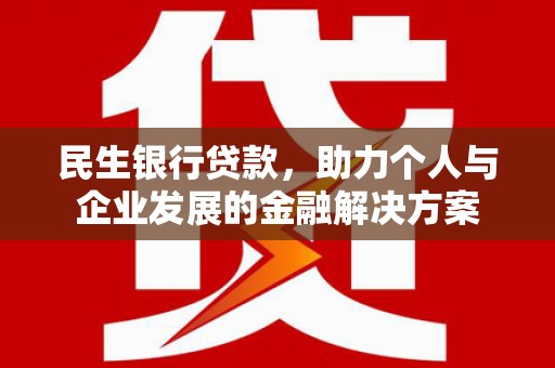 沈河民生银行贷款，助力个人与企业发展的金融解决方案