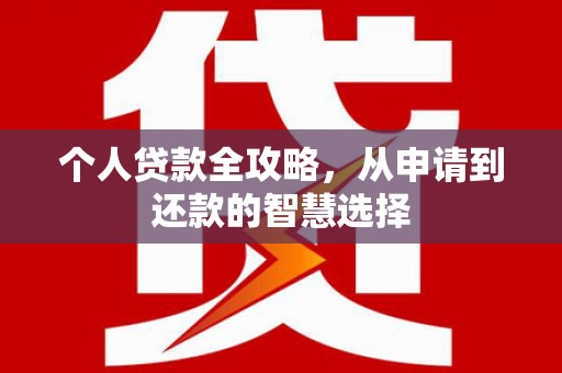 沈河个人贷款全攻略，从申请到还款的智慧选择