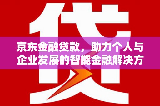 沈河京东金融贷款，助力个人与企业发展的智能金融解决方案