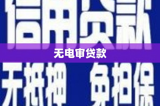 沈河无电审贷款