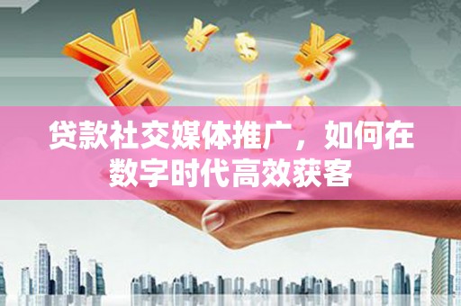 沈河贷款社交媒体推广，如何在数字时代高效获客