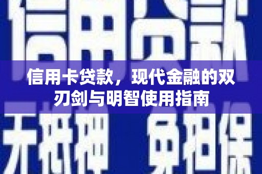 沈河信用卡贷款，现代金融的双刃剑与明智使用指南
