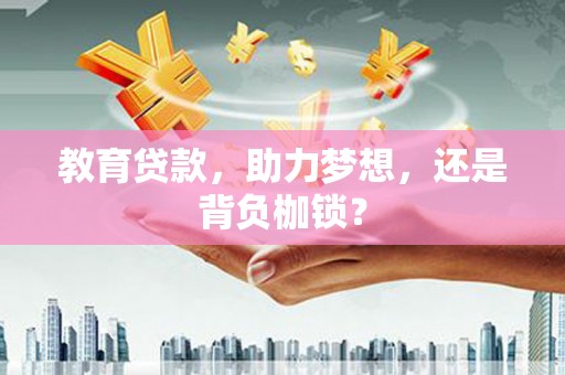 沈河教育贷款，助力梦想，还是背负枷锁？