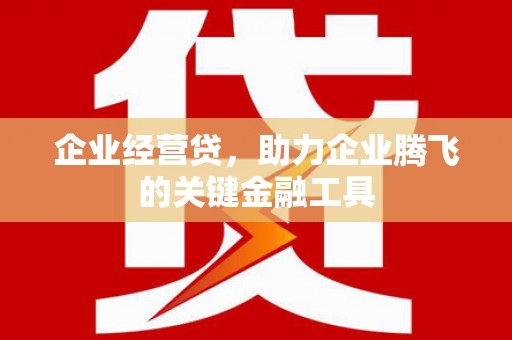 沈河企业经营贷，助力企业腾飞的关键金融工具
