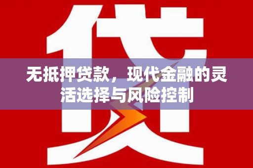 沈河无抵押贷款，现代金融的灵活选择与风险控制