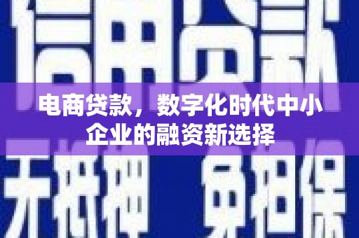 沈河电商贷款，数字化时代中小企业的融资新选择