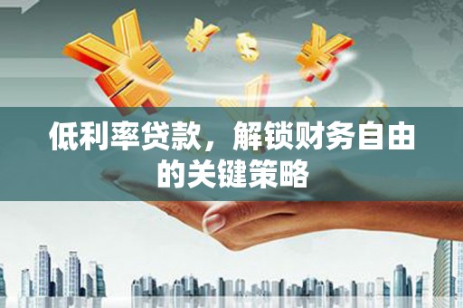 沈河低利率贷款，解锁财务自由的关键策略