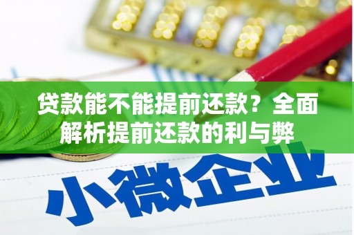 沈河贷款能不能提前还款？全面解析提前还款的利与弊