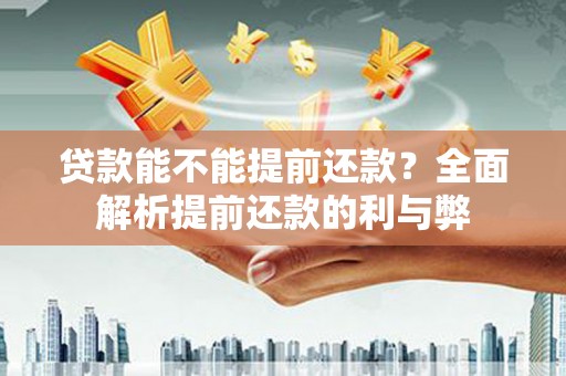 沈河贷款能不能提前还款？全面解析提前还款的利与弊