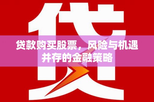 沈河贷款购买股票，风险与机遇并存的金融策略
