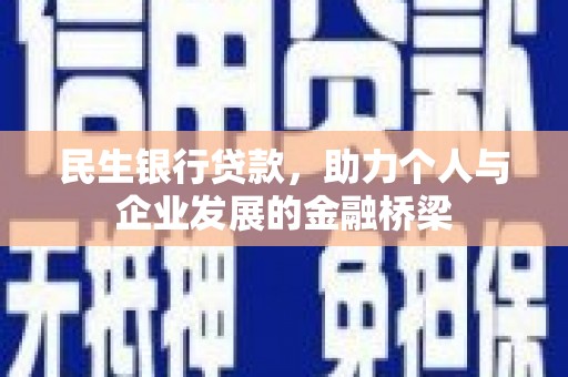 沈河民生银行贷款，助力个人与企业发展的金融桥梁