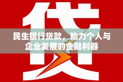 沈河民生银行贷款，助力个人与企业发展的金融利器