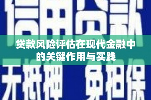 沈河贷款风险评估在现代金融中的关键作用与实践