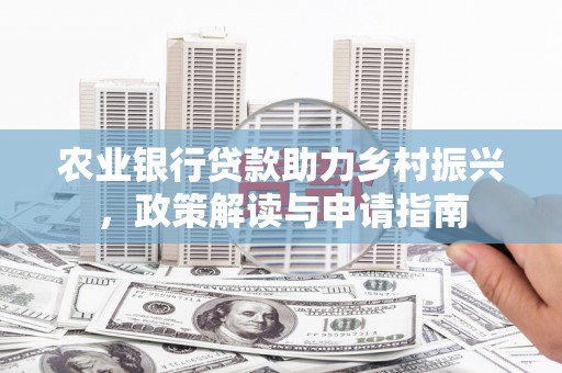 沈河农业银行贷款助力乡村振兴，政策解读与申请指南