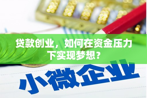 沈河贷款创业，如何在资金压力下实现梦想？