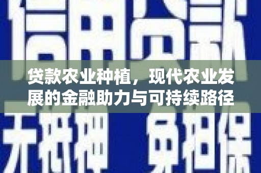 沈河贷款农业种植，现代农业发展的金融助力与可持续路径