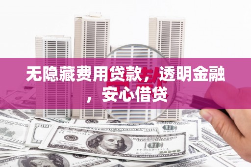 沈河无隐藏费用贷款，透明金融，安心借贷