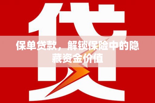 沈河保单贷款，解锁保险中的隐藏资金价值