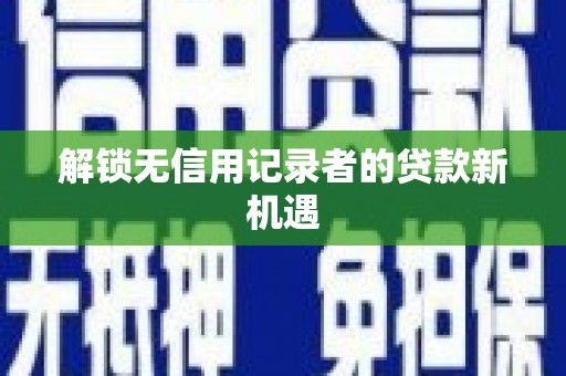沈河解锁无信用记录者的贷款新机遇