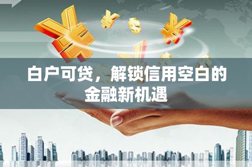 沈河白户可贷，解锁信用空白的金融新机遇