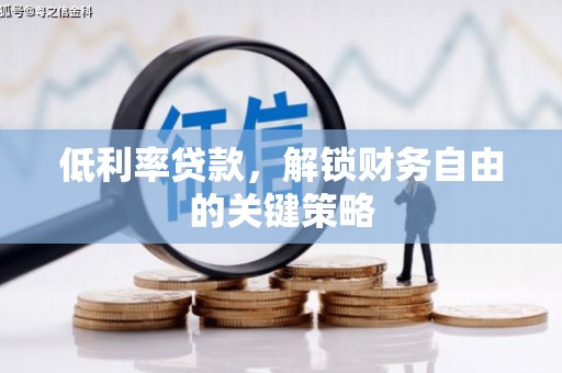 沈河低利率贷款，解锁财务自由的关键策略