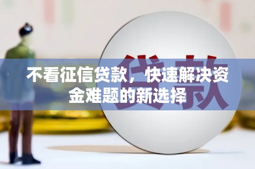 沈河不看征信贷款，快速解决资金难题的新选择