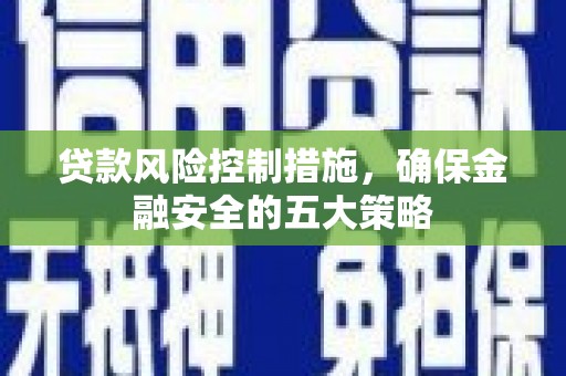 沈河贷款风险控制措施，确保金融安全的五大策略