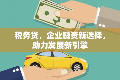 沈河税务贷，企业融资新选择，助力发展新引擎
