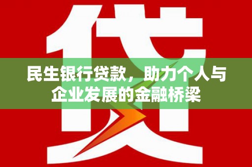 沈河民生银行贷款，助力个人与企业发展的金融桥梁