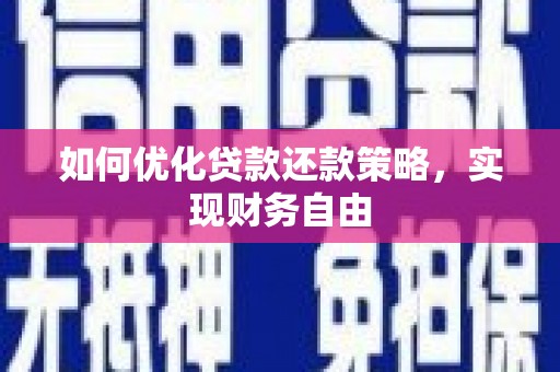 沈河如何优化贷款还款策略，实现财务自由