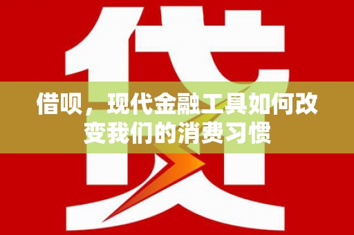 沈河借呗，现代金融工具如何改变我们的消费习惯