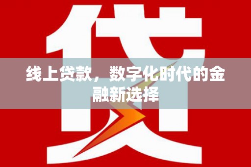 沈河线上贷款，数字化时代的金融新选择