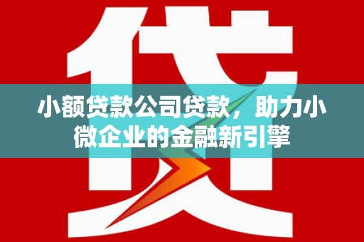 沈河小额贷款公司贷款，助力小微企业的金融新引擎