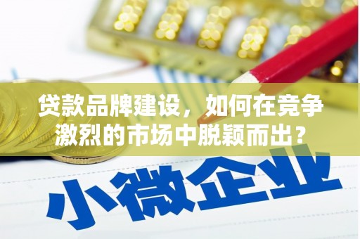 沈河贷款品牌建设，如何在竞争激烈的市场中脱颖而出？