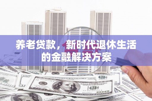 沈河养老贷款，新时代退休生活的金融解决方案