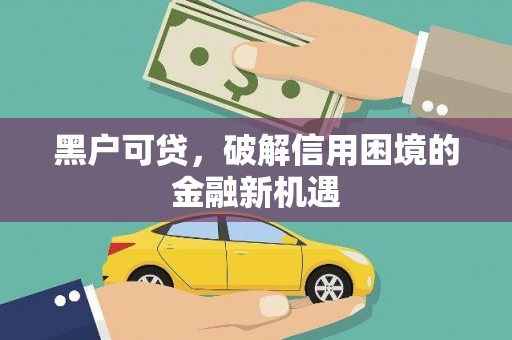 沈河黑户可贷，破解信用困境的金融新机遇