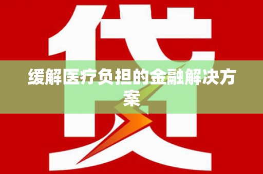 沈河缓解医疗负担的金融解决方案