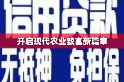 沈河开启现代农业致富新篇章