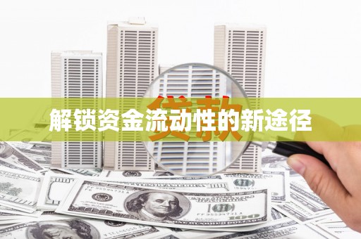 沈河解锁资金流动性的新途径